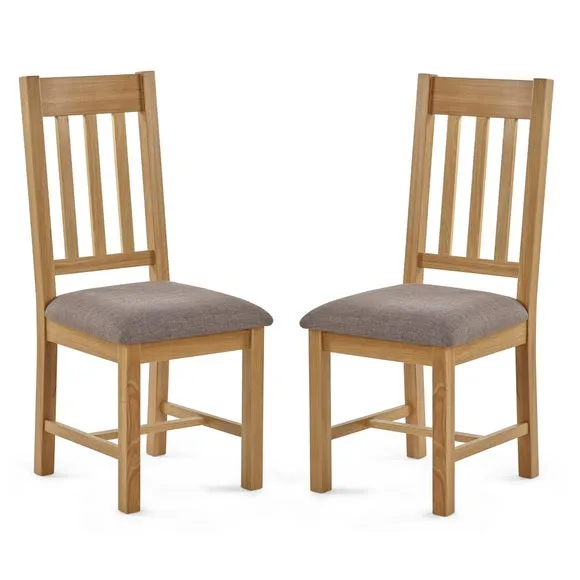 Mallory Set Of 2 Dining Chairs, Oak 2