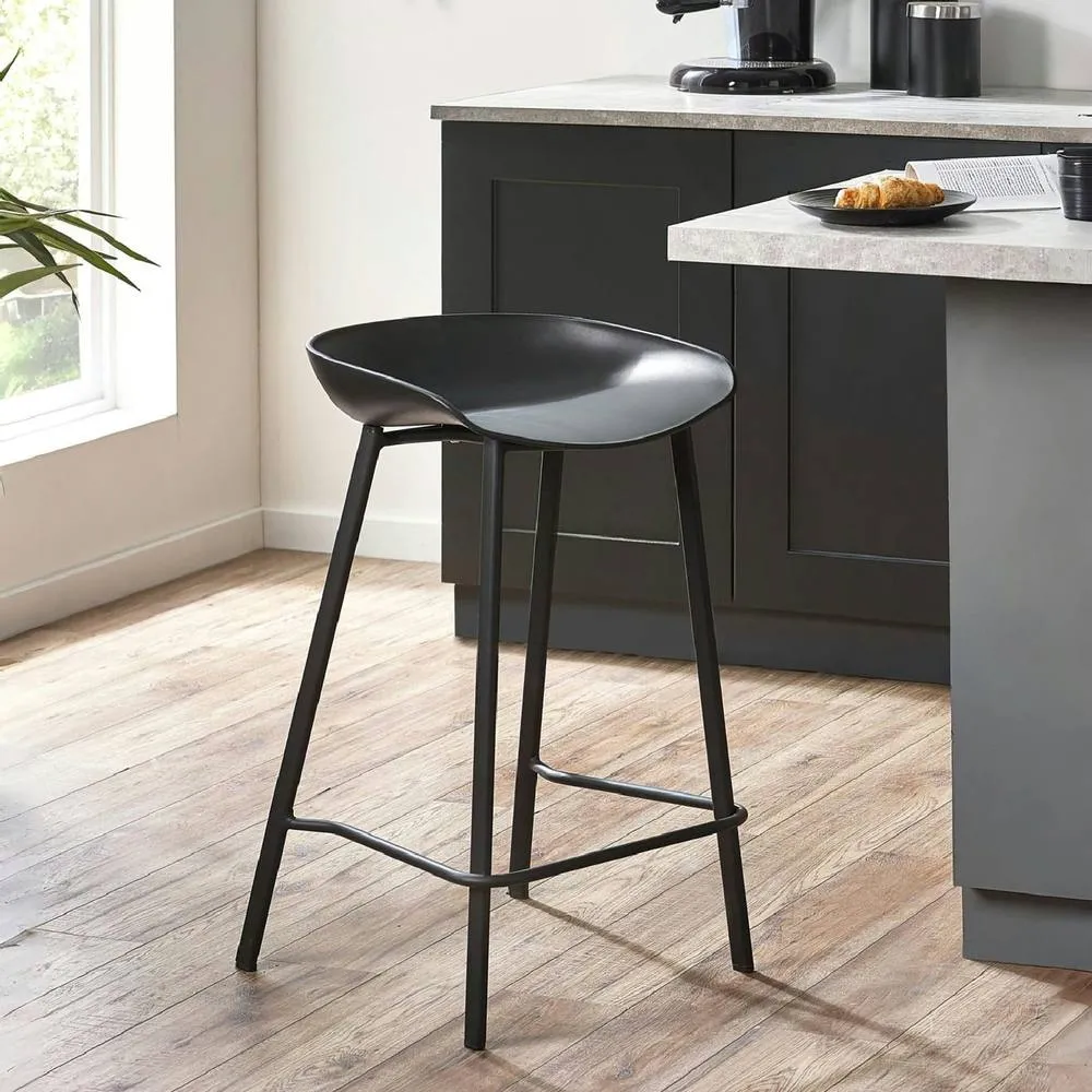 netfurniture Mayfair Bar Stool (Set of 2) in Black