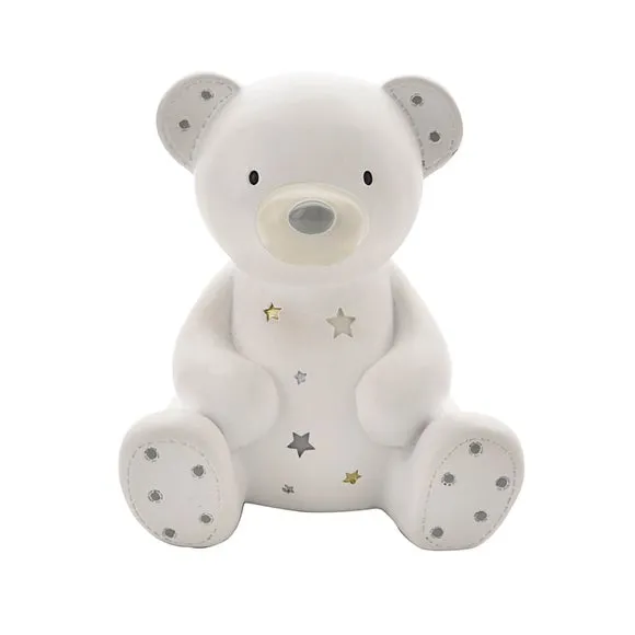 Bambino White Resin Money Box - Teddy 2