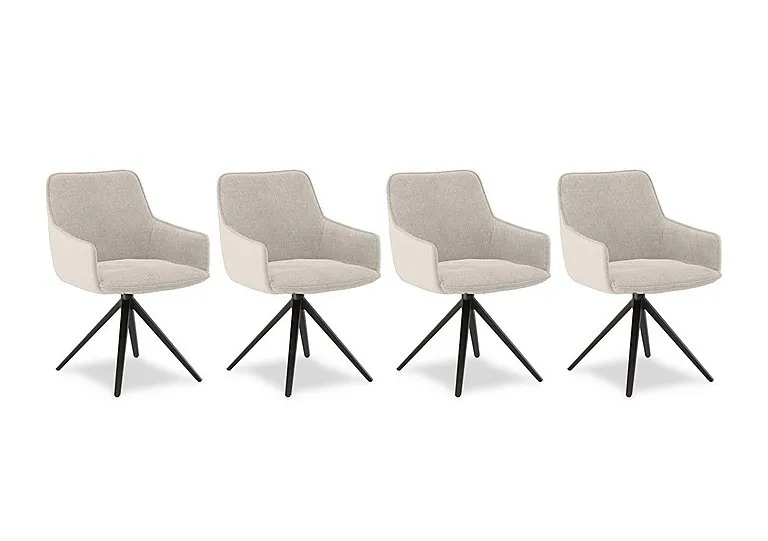 Jose Set of 4 Swivel Dining Arm Chairs