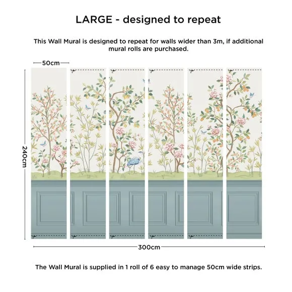 Chinoiserie Panelling Wall Mural 4