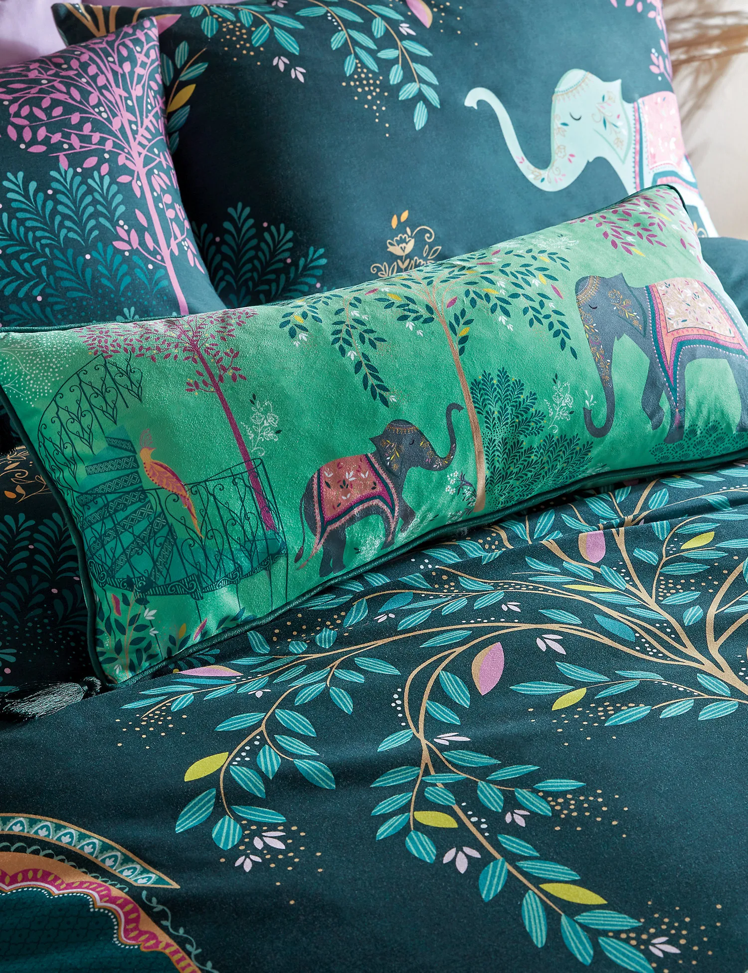 M&S Sara Miller Velvet Elephant Oasis Cushion