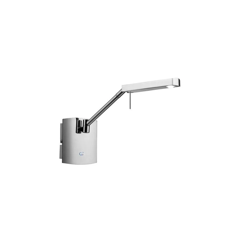 Netlighting Phuket Wall Lamp 1 Light 7W LED 3000K 600lm Polished Chrome in Grey