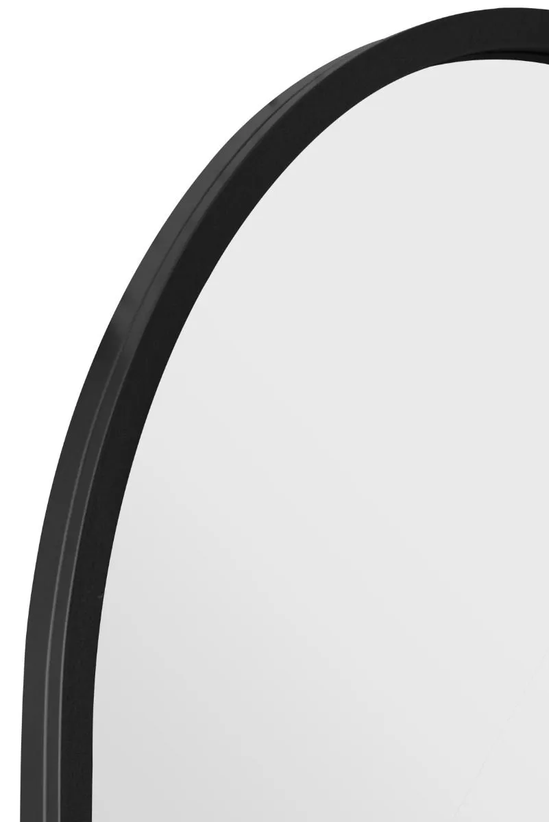 MirrorOutlet Black Metal Framed Arched Garden Wall Mirror 63" X 31" (160CM X 80CM) 5