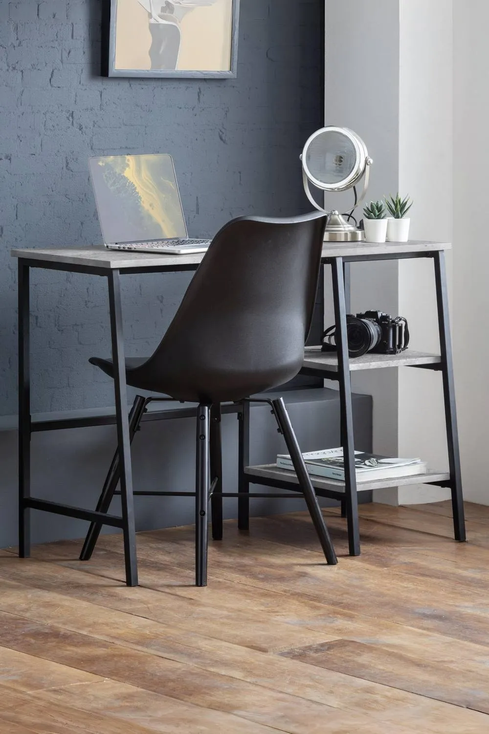 Julian Bowen Staten Desk with Shelves in Light Grey 2