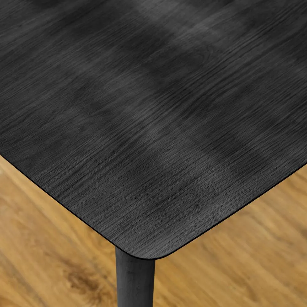 FurnitureboxUK Leif Oak Veneer Wood Extending Dining Table with 8 Tan Delta Chairs in Black 6