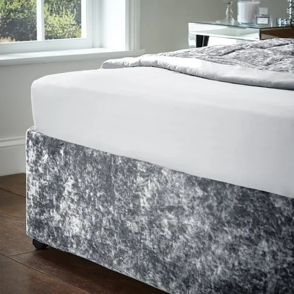 Catherine Lansfield Crushed Velvet Divan Base Bed Wrap 3