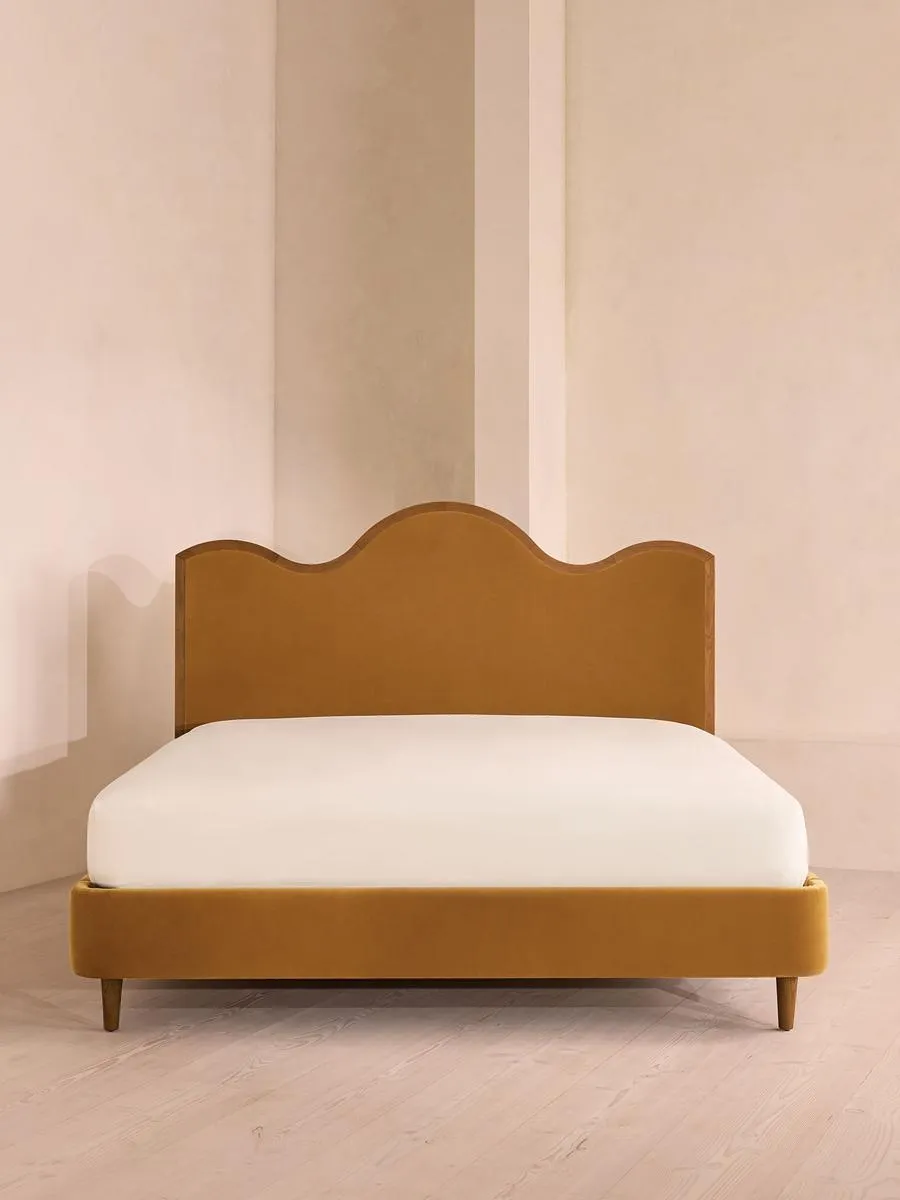 Aubrey Bed, Super king, Velvet, Mustard