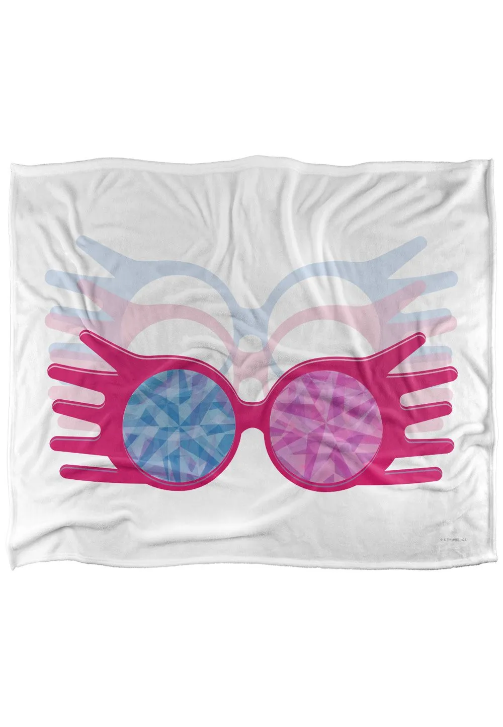 Harry Potter Luna Lovegood Spectrespecs Officially Licensed Silky Touch Super Soft Throw Blanket 152x127 cm in White