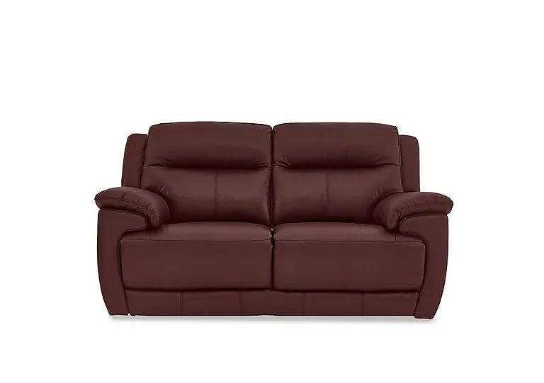 Touch 2 Seater Leather Sofa - BV Deep Red