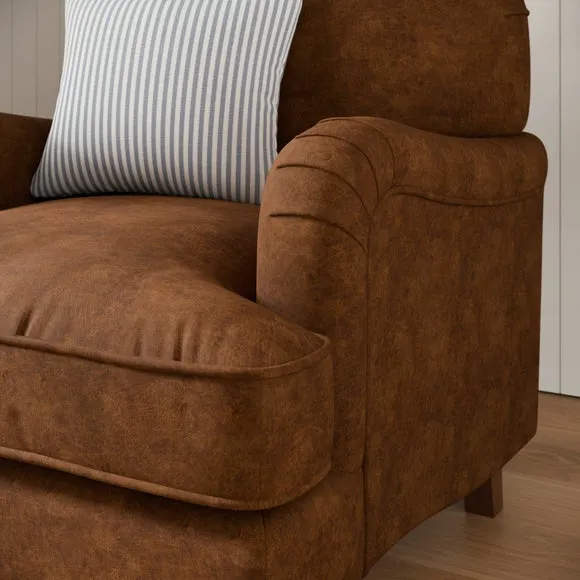 Beatrice II Relaxed Faux Leather Armchair 4