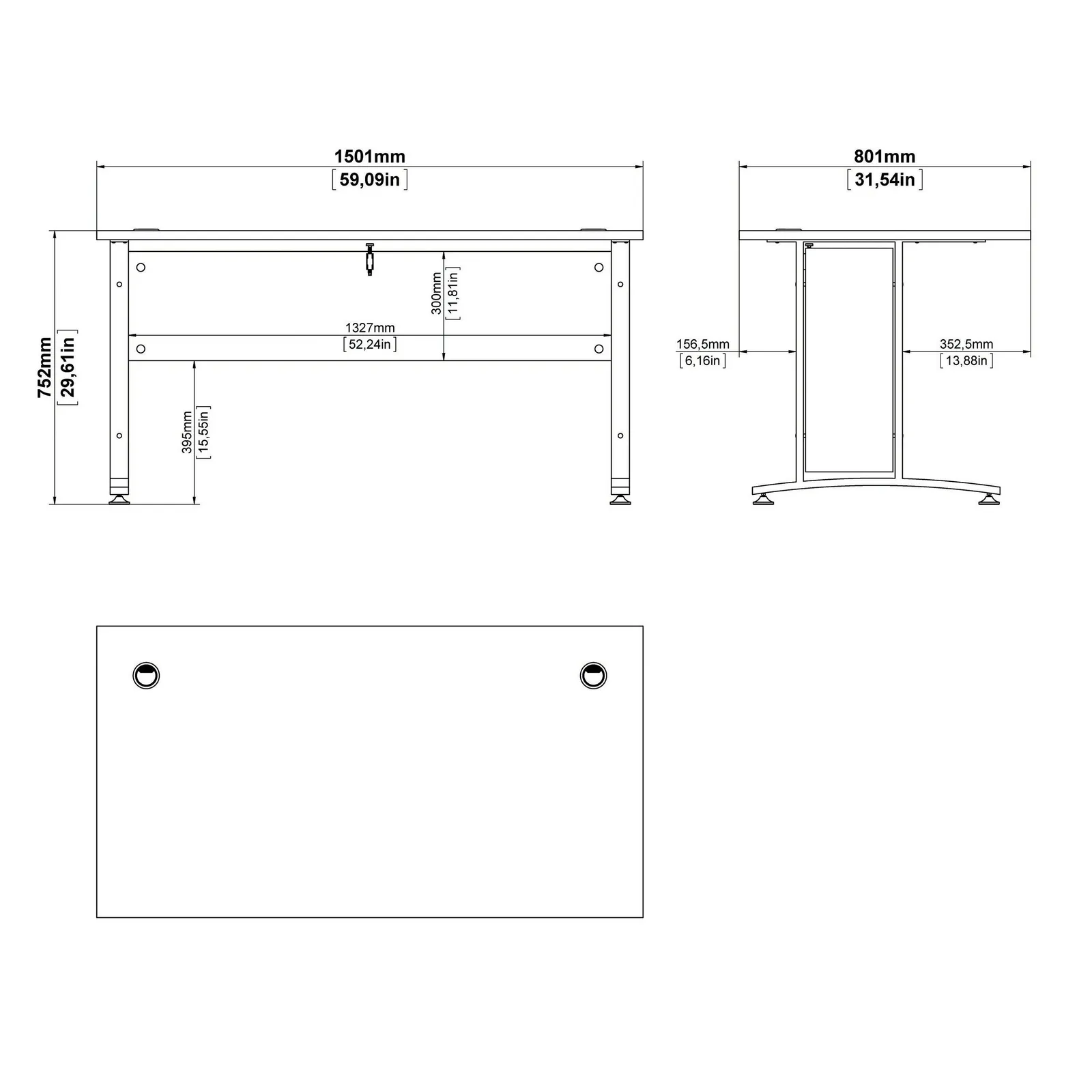 Furniture To Go Prima Desk 150cm in Silver 5