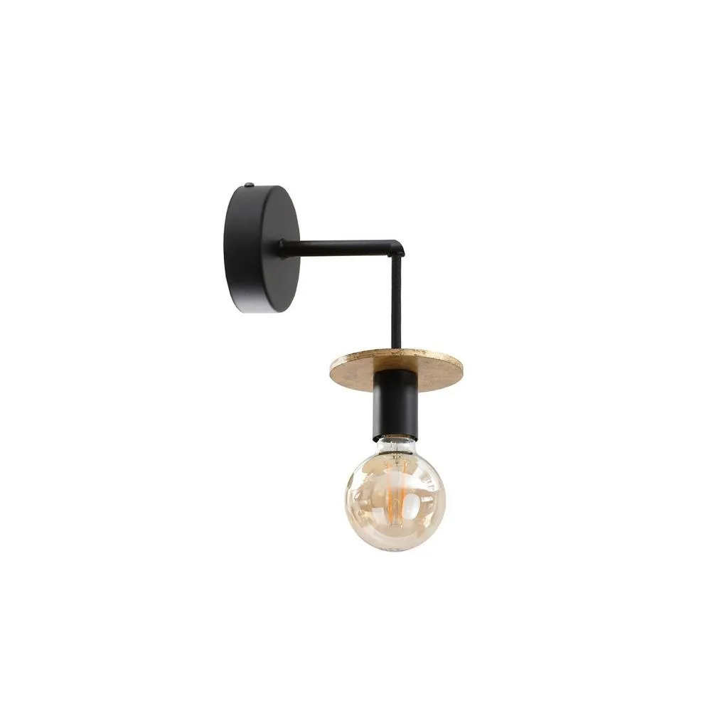 Netlighting Saturn Dome Wall Lamp Gold 12cm 1x E27 in Black