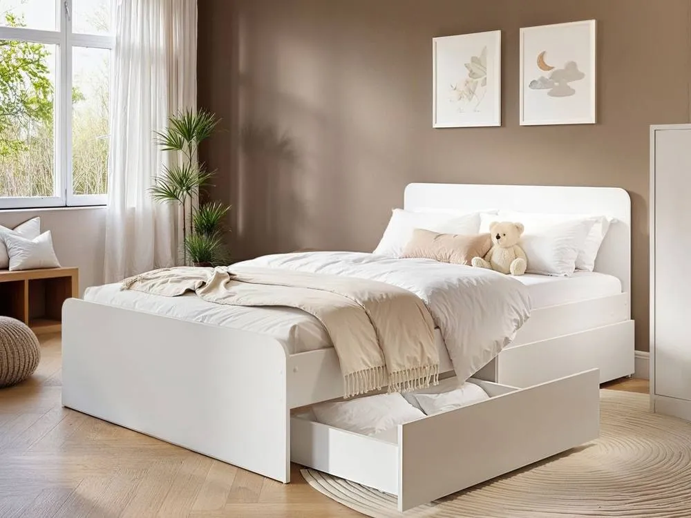 Flair Wizard Small Double Bed Frame in White 2
