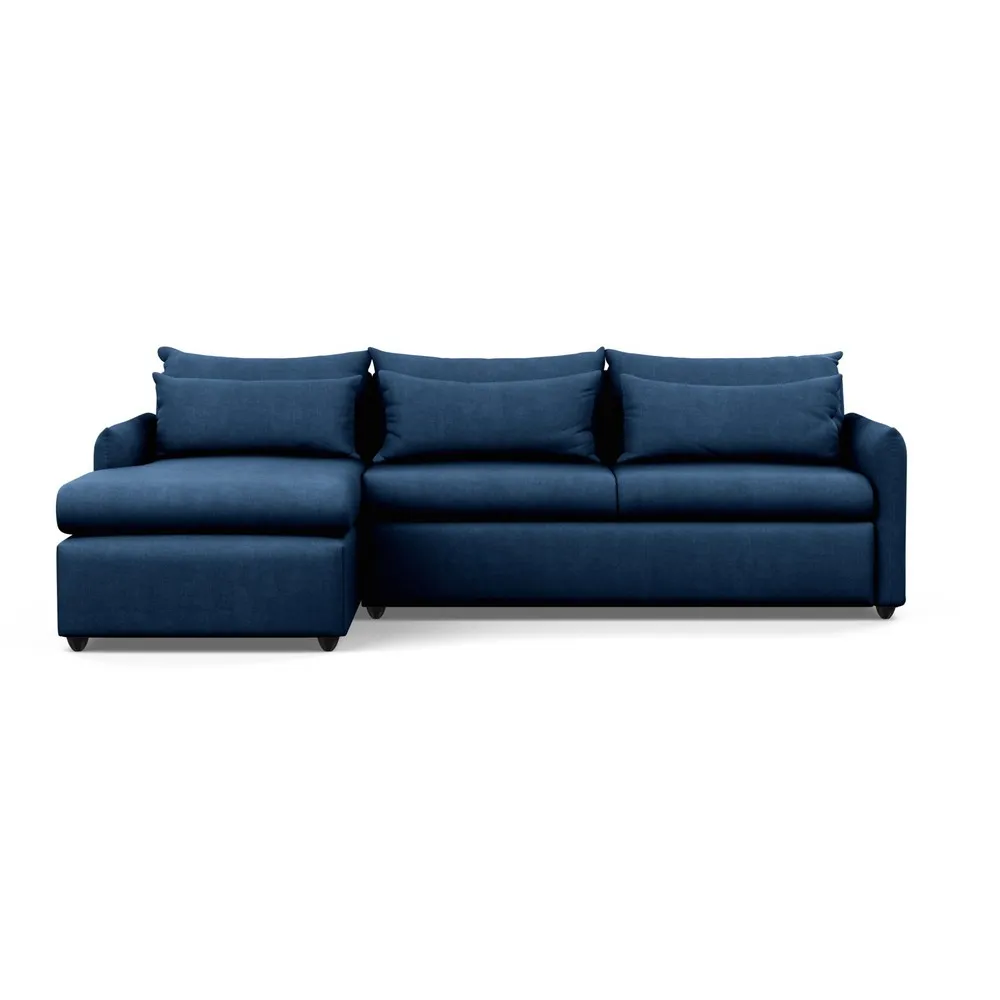 Heal's Pillow Large Left Hand Corner Chaise Capelo Linen-Cotton Inkspot Black