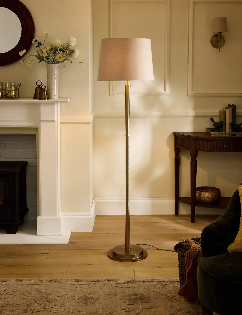 Laura Ashley Sullivan Metal Floor Lamp Champagne