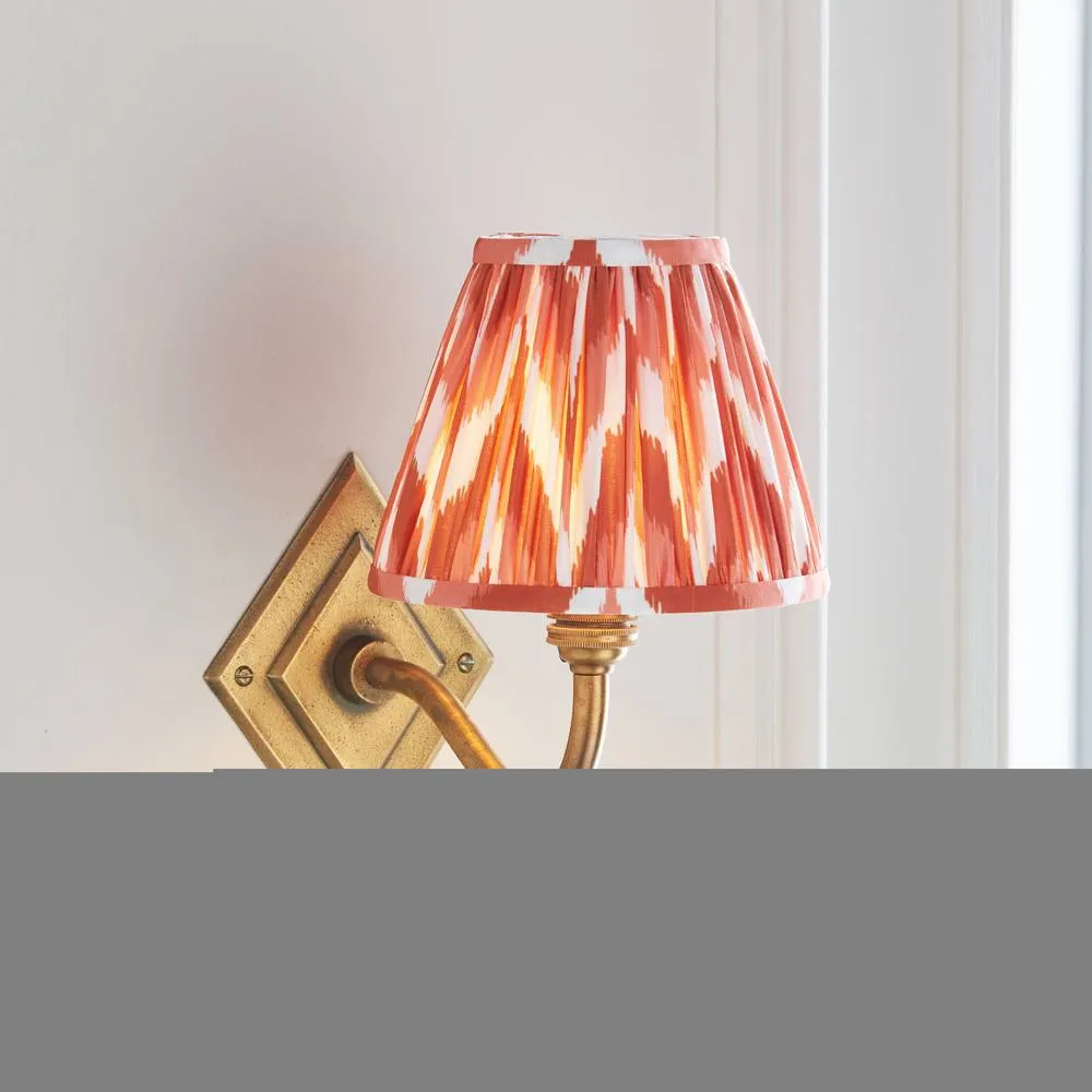 Netlighting Diamond Curve & Zigzag 16cm Wall Lamp Antique Brass Apricot Orange in Gold 3