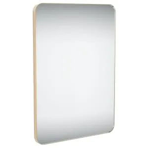 Sensio Leo Brass Rectangular Bathroom Mirror - 700 x 500mm