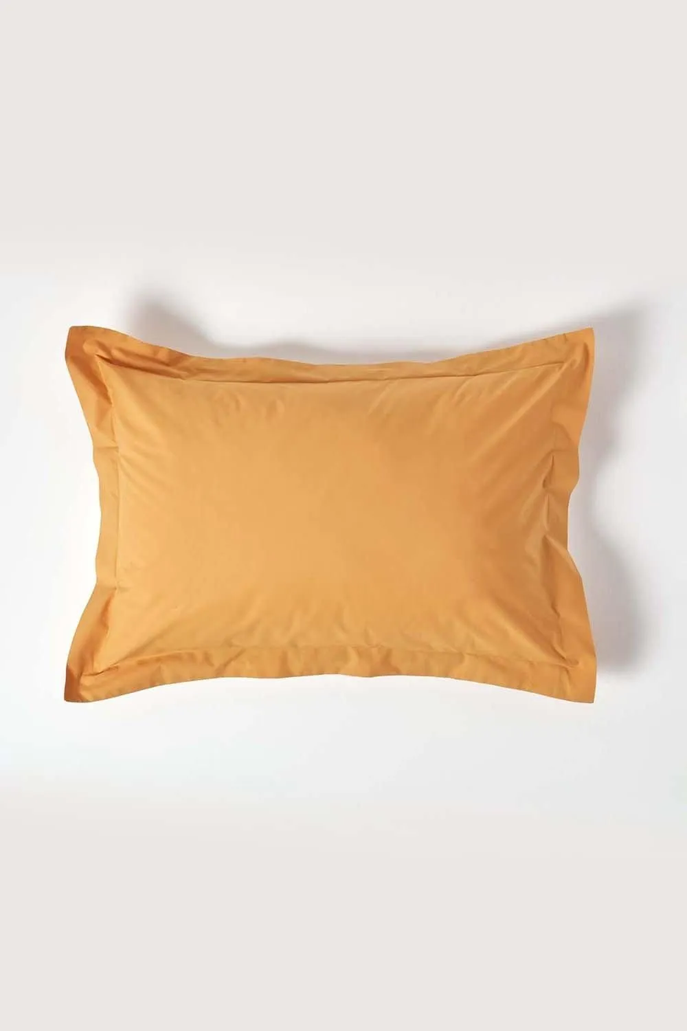 Homescapes Egyptian Cotton Oxford Pillowcase 200 TC, Standard Size in Mustard 1