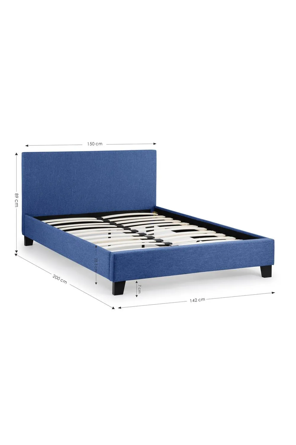 Julian Bowen Rialto Upholstered Bed in Blue 5