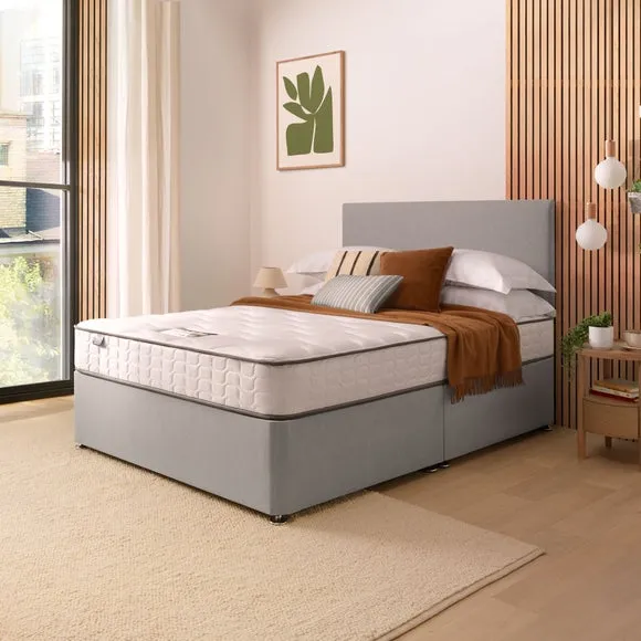 Silentnight Divan Bed With Fabric Paris Headboard and 800 Pocket Sprung Mattress
