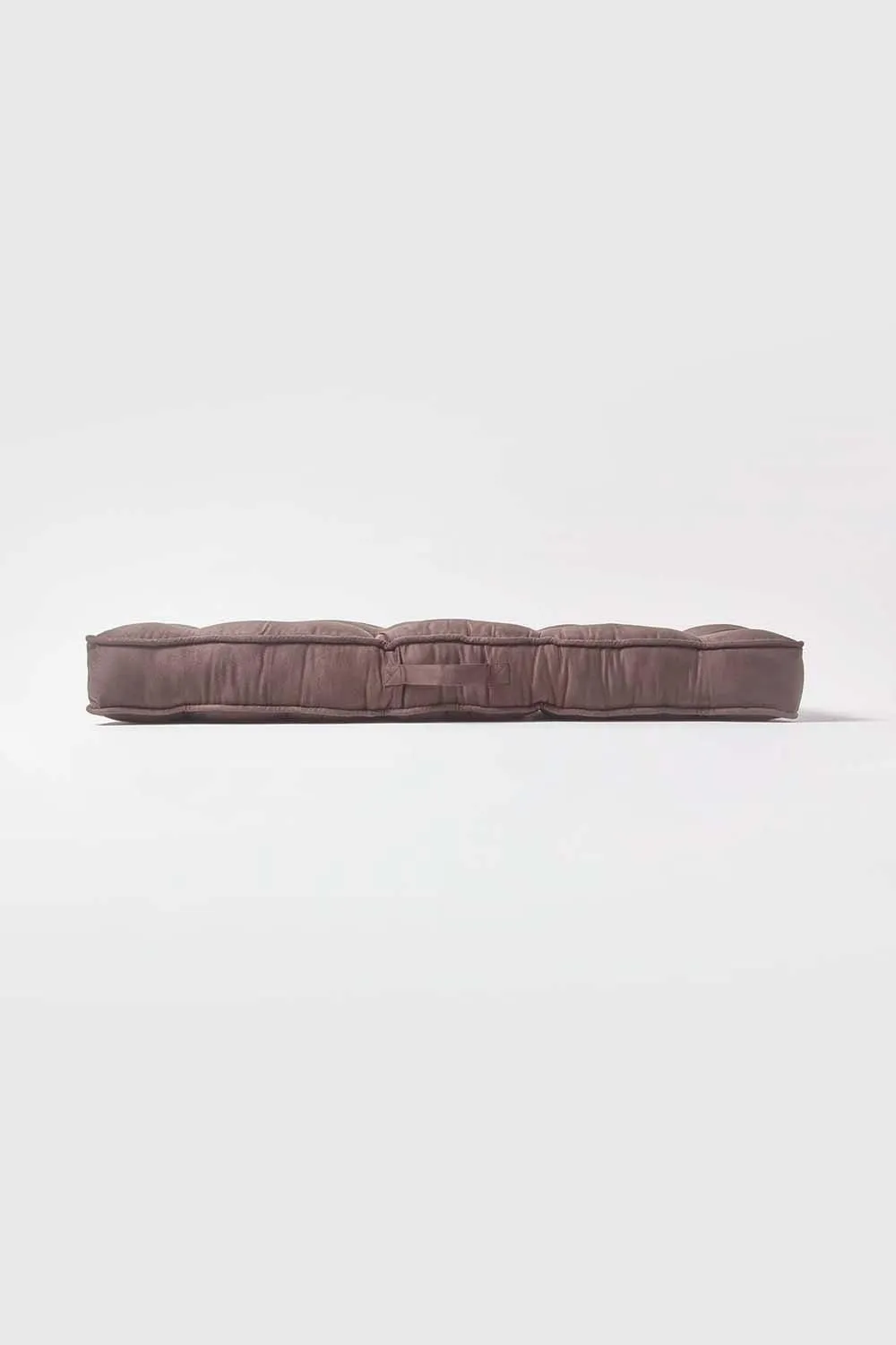 Homescapes Faux Suede 2 Seater Booster Cushion in Chocolate 5