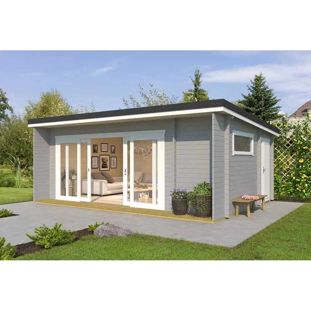 Lasita Maja Ltd Java-Log Cabin, Wooden Garden Room, Home Office - L648xW470xH245.1 cm in Brown 5