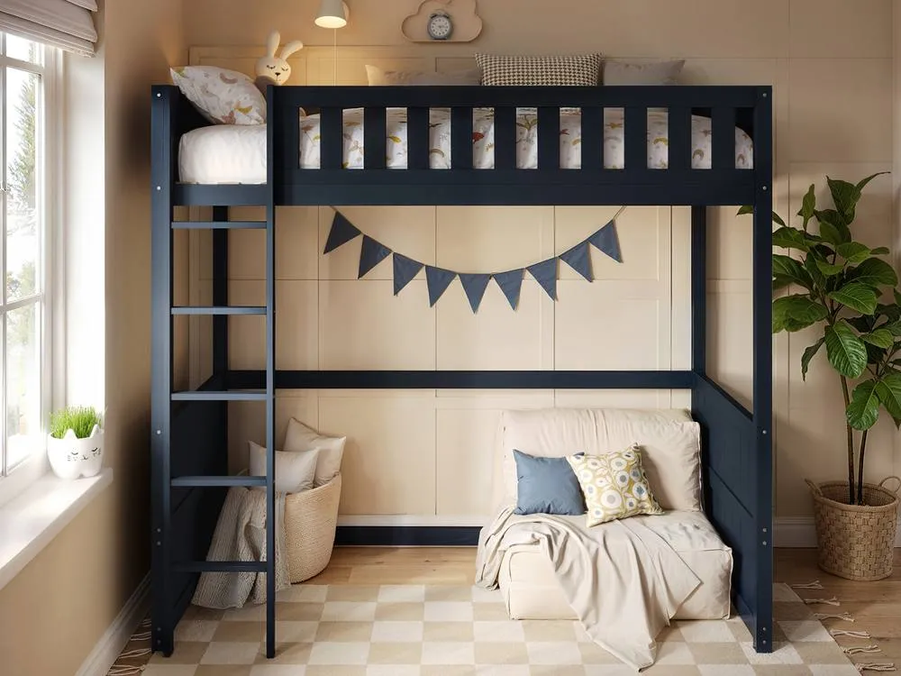 Flair Bea Wooden High Sleeper in Blue 2