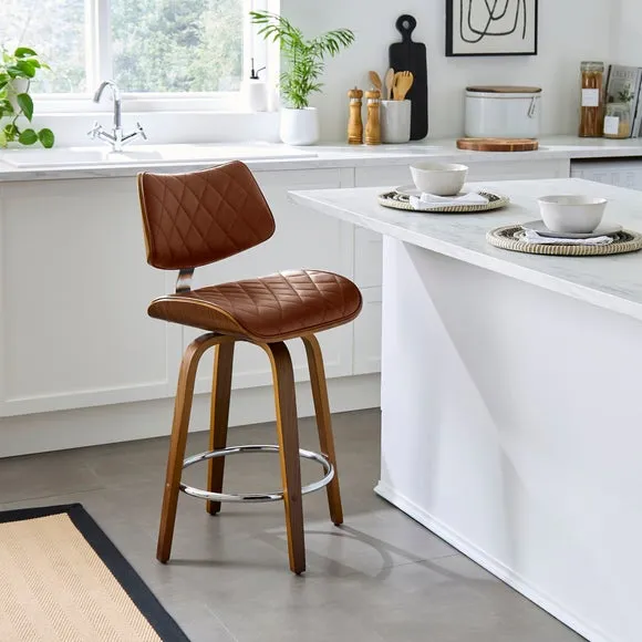 Remy Counter Height Bar Stool, Faux Leather
