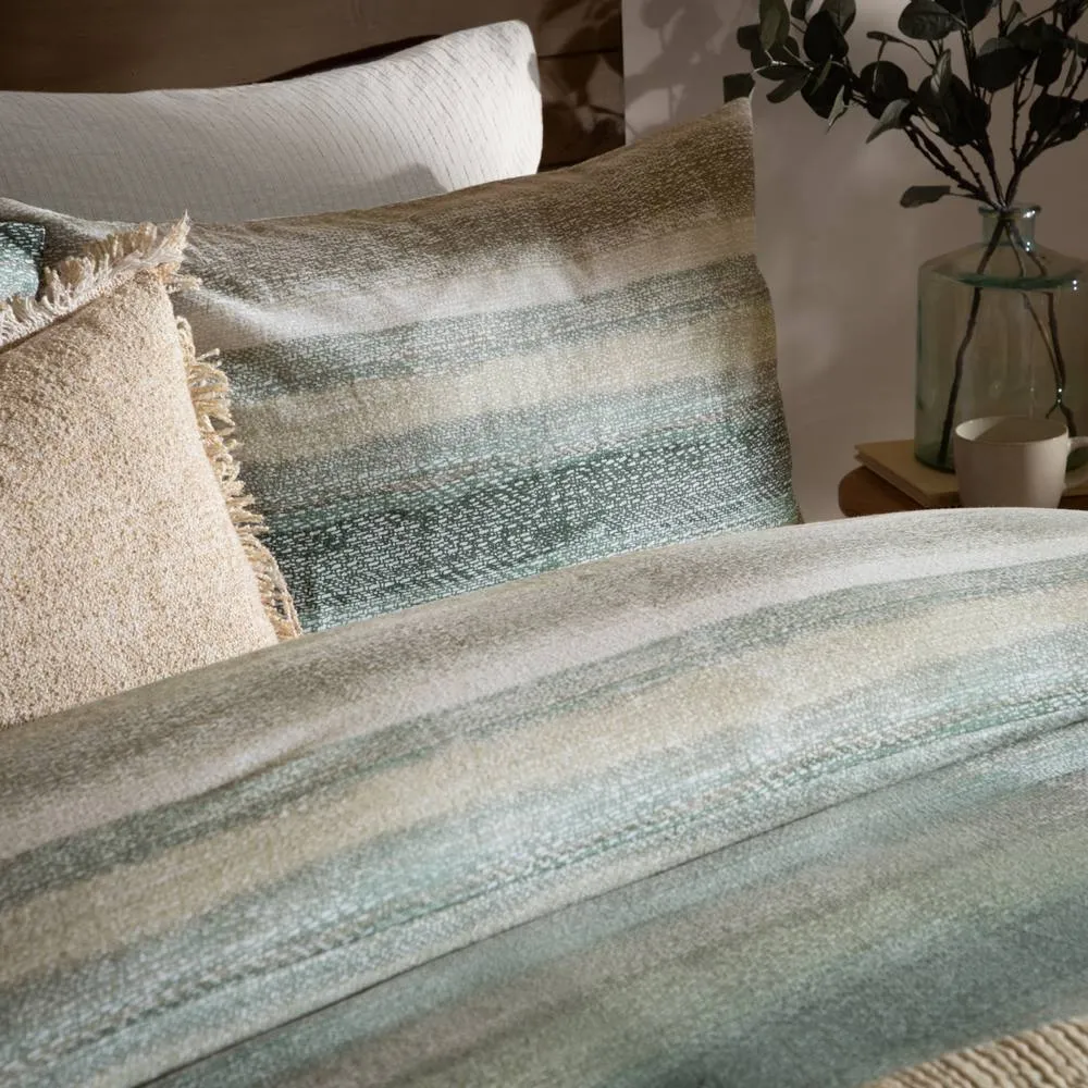 Yard Swift Brushed 100% Cotton Duvet Cover Set in Green 3