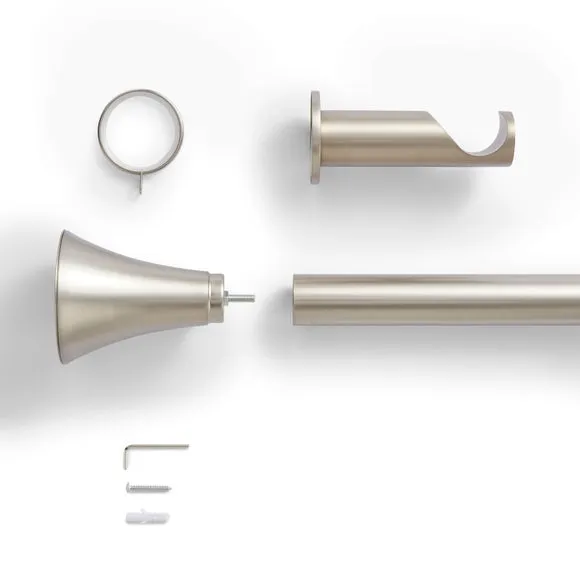 Flush Trumpet Fixed Metal Curtain Pole 2