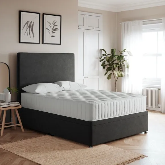 Luxury Side Ottoman Bed Frame, Tweed 1