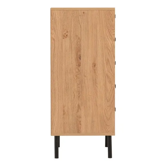 Barker 5 Drawer Narrow Chest, Oak Effect 5
