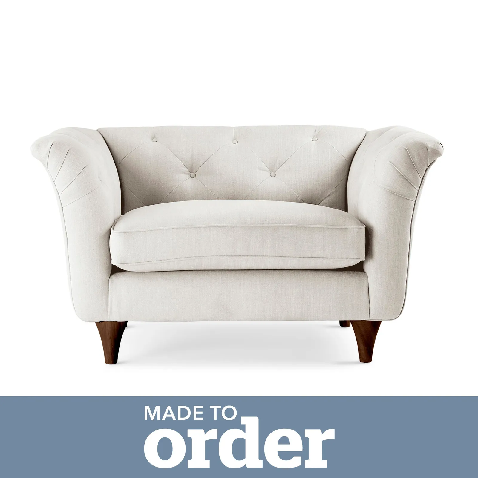Jaipur Snuggle Chair Brushed Plain Fabric Grey