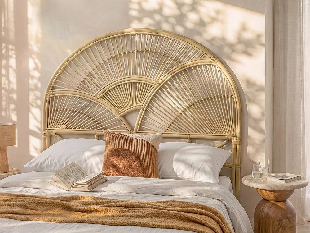 Vente-unique Headboard - 160 Cm - Rattan - Natural - EFELA in Light Oak