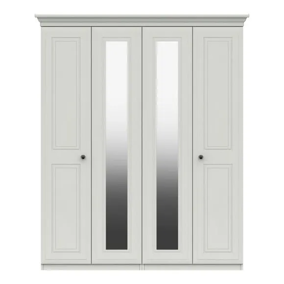 Portia 4 Door Wardrobe, Mirrored