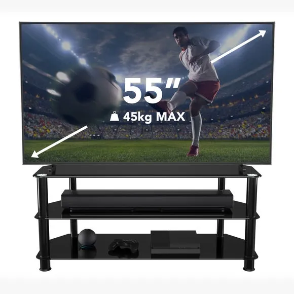 AVF TV Unit, Black Glass for TVs up to 50" 3