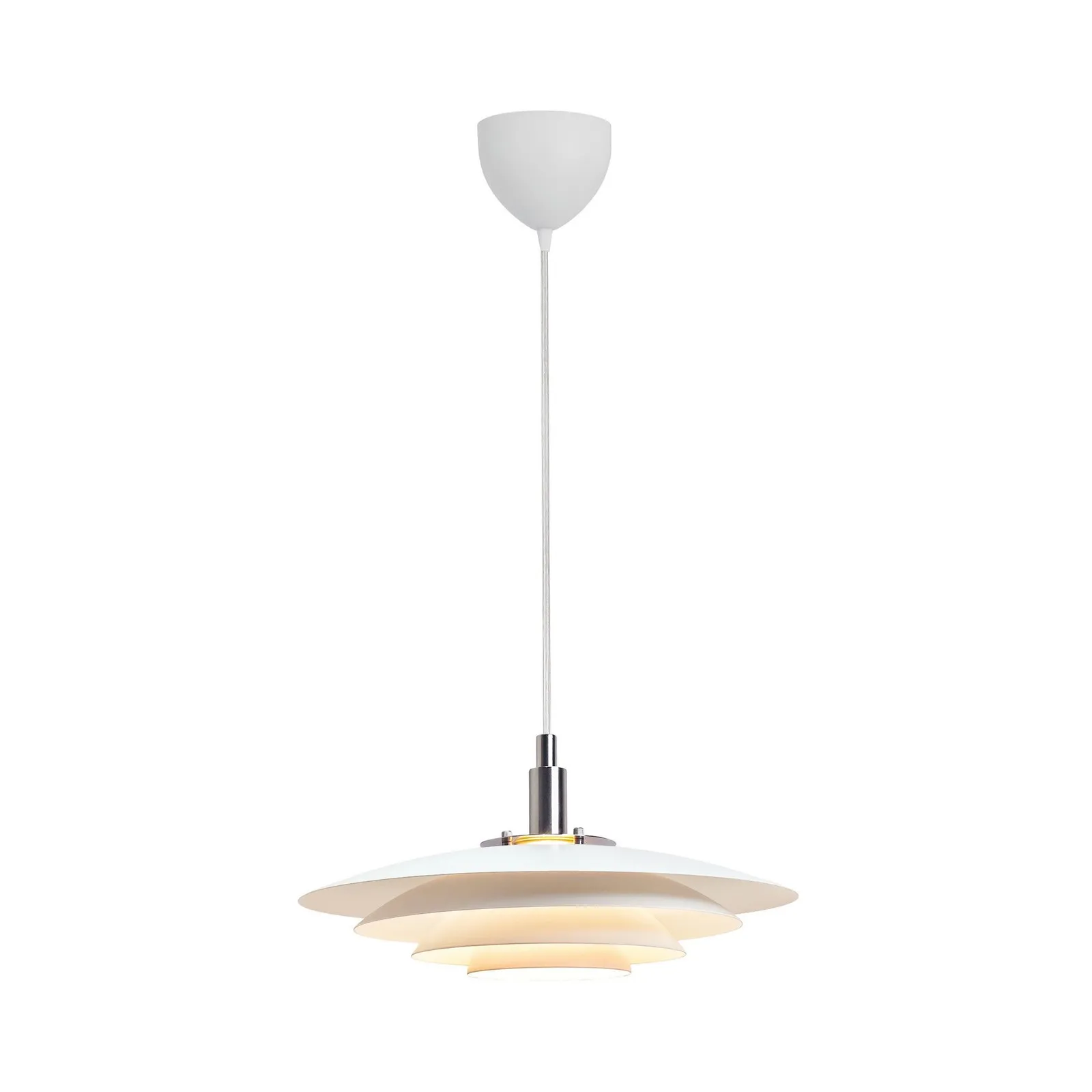 Nordlux Bretagne Pendant Light White Metal Dining Room G9 Mains 38cm