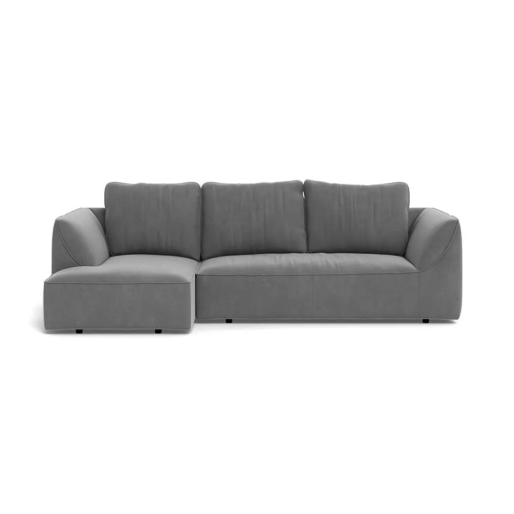 Heal's Morven Left Hand Facing Corner Chaise Sofa Smart Velvet Mercury
