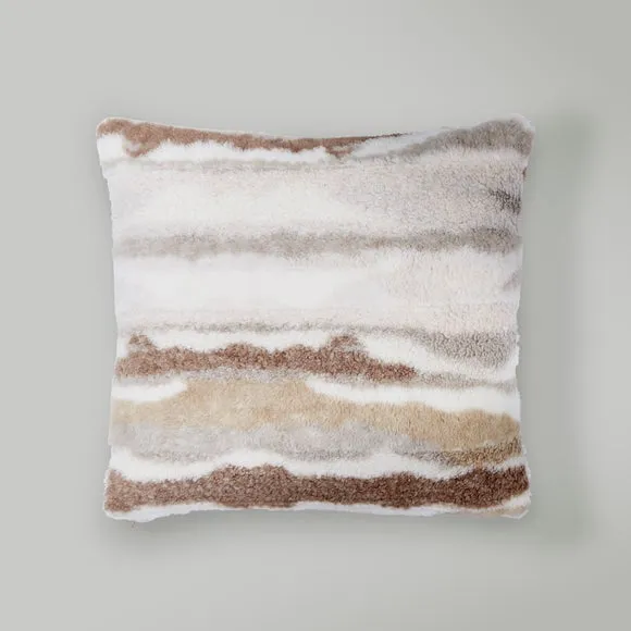 Abstract Fur Boucle Square Cushion 5