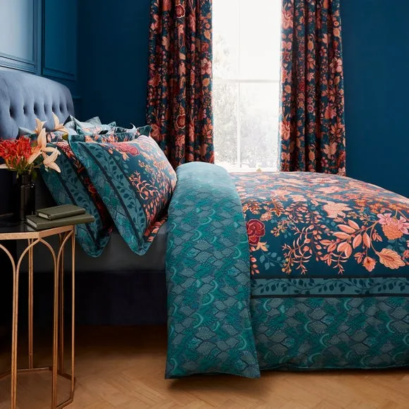 Dorma Tree of Life 300 Thread Count 100% Cotton Sateen Duvet Cover & Pillowcase Set 4