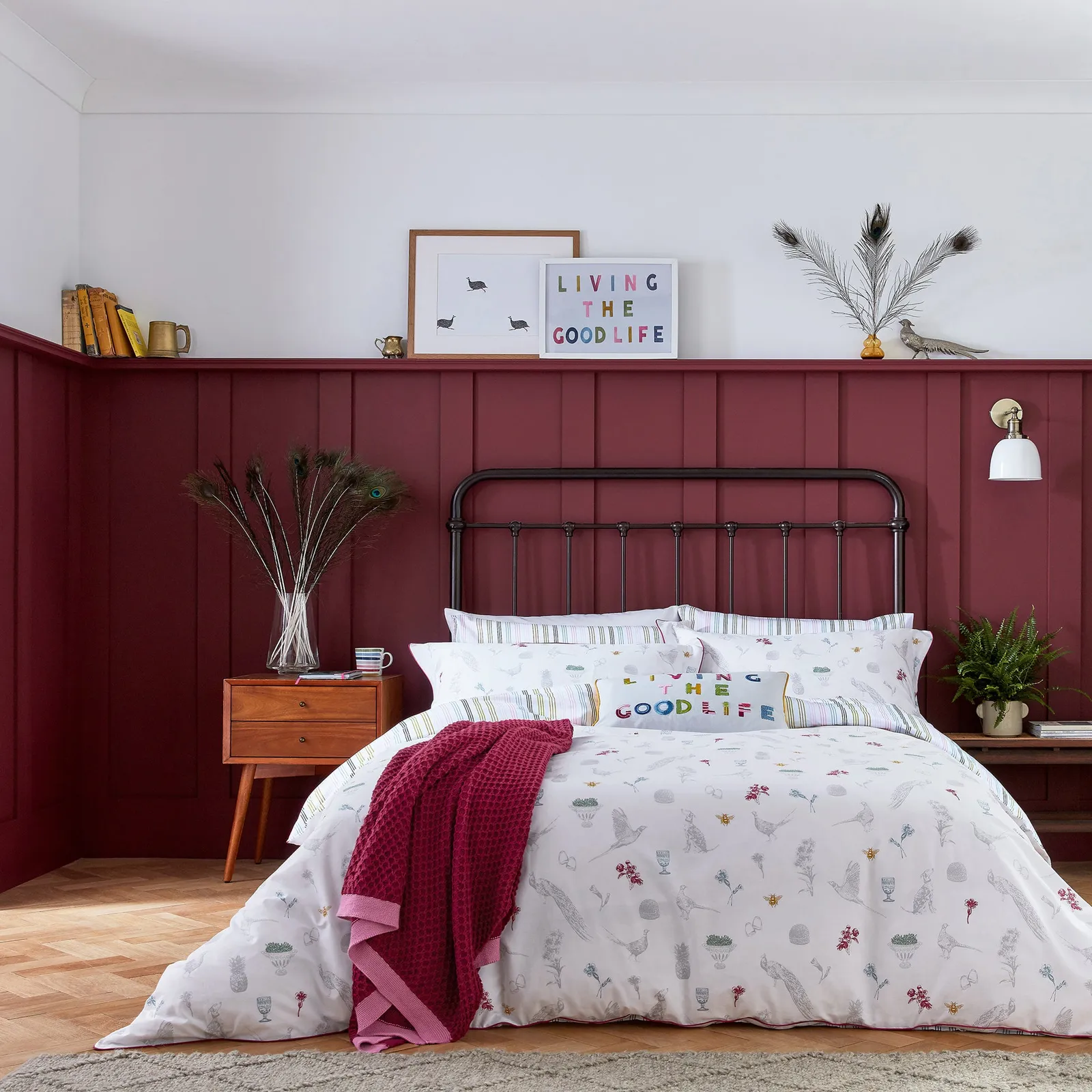 Joules The Country Estate Raspberry Throw Raspberry (Pink)