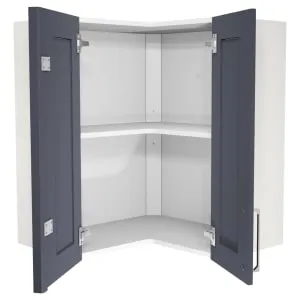 Wickes Ohio Navy L-Shape Corner Wall Unit - 625mm 2