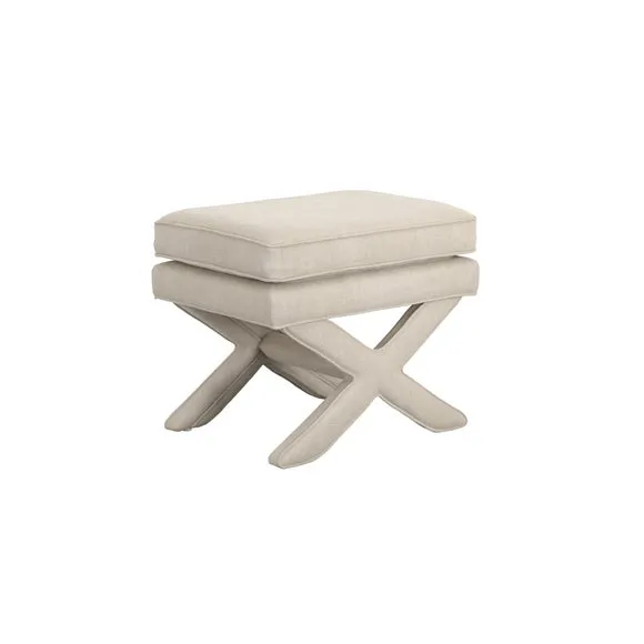 Return - Rhode Linen Blend Footstool, Stone 3