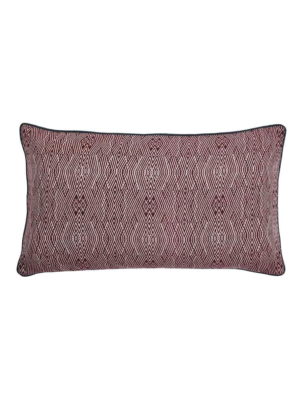 Bedeck of Belfast Katara/Umma Pure Cotton Geometric Cushion Burgundy