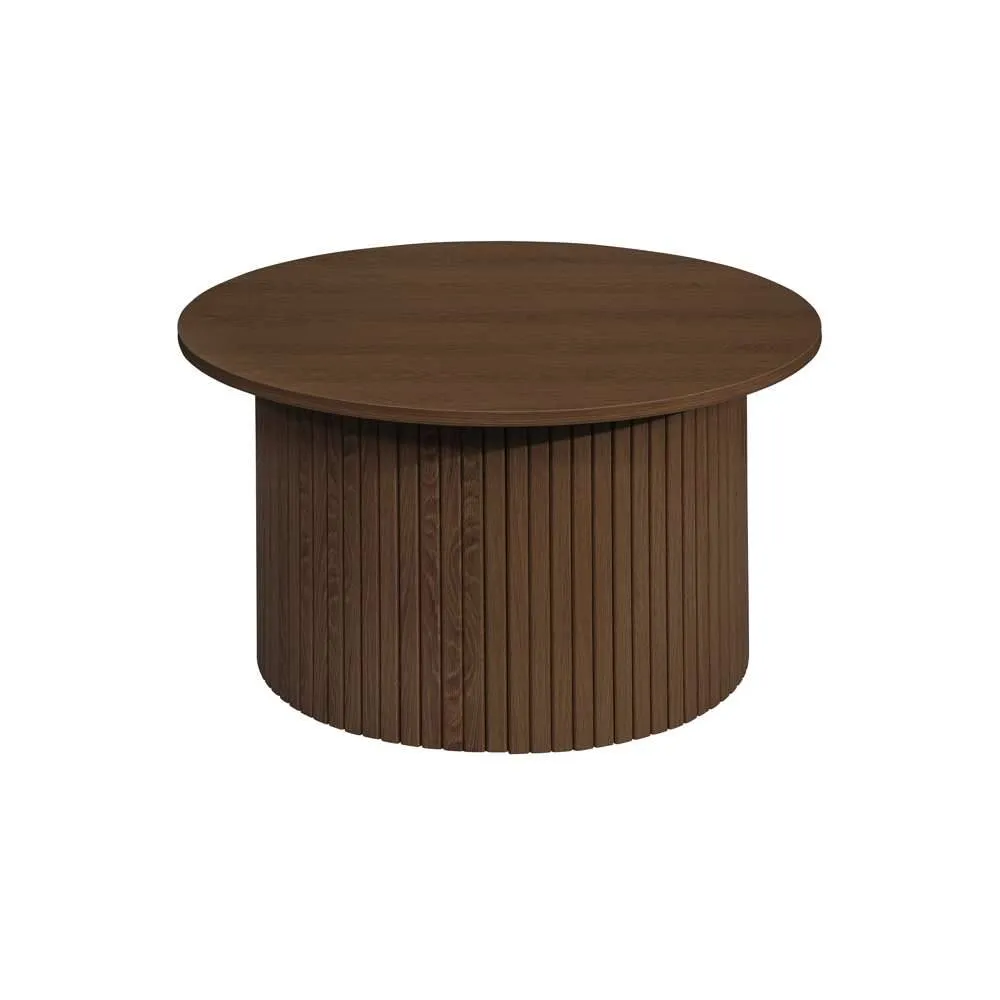 Birlea Axel Round Fluted Coffee Table in Brown 5