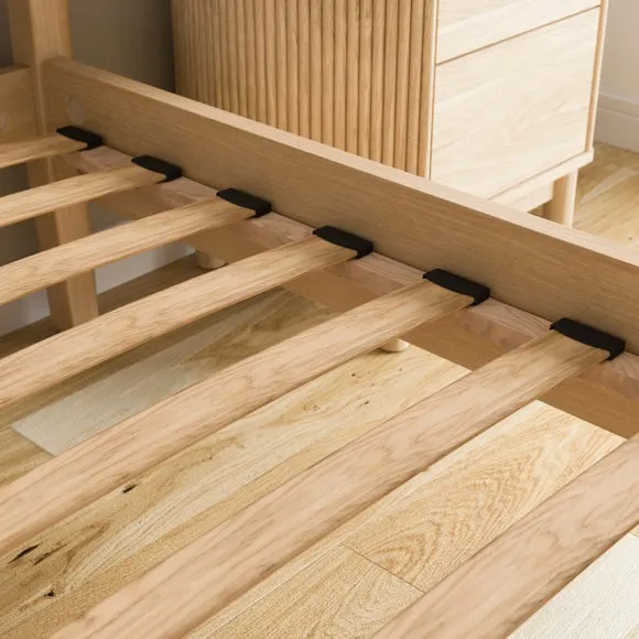 Darla Boucle & Wood Effect Bed Frame 4