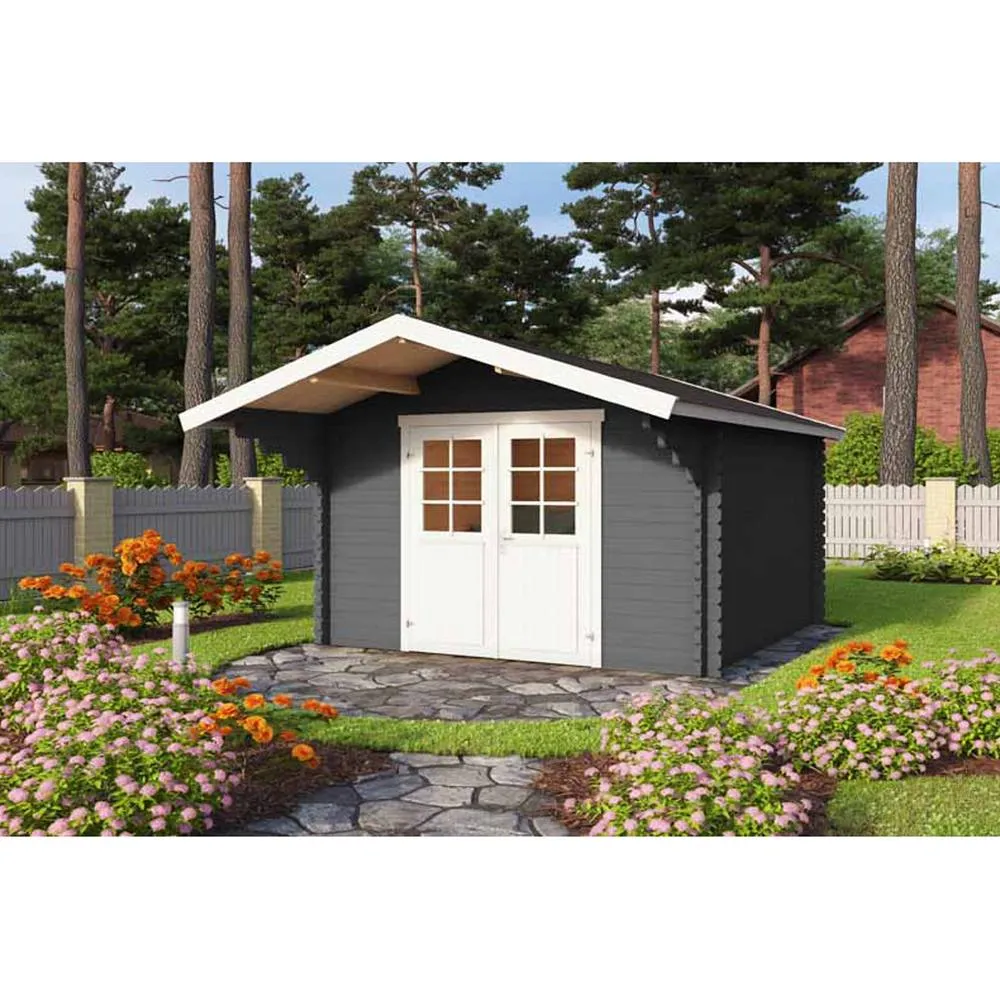 Lasita Maja Ltd Viljandi 34-Log Cabin, Garden Room, Home Office - L339.7xW445xH245.1cm in Light Tan 4