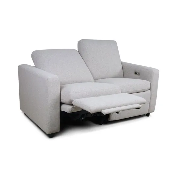 Zaria Boxy Basketweave Power Recliner 3 Seater Sofa 4