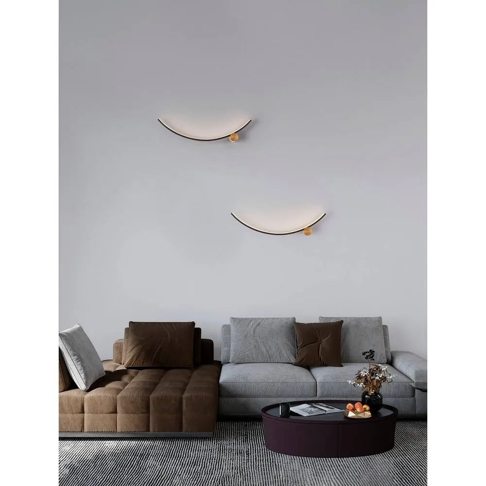 Netlighting Kima I Integrated LED Wall Lamp Sandy Black Gold LED 14W 880lm 3000K 2